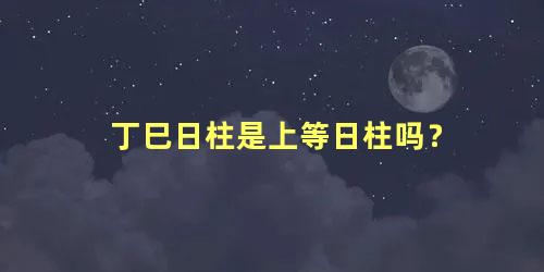 丁巳日柱是上等日柱吗？