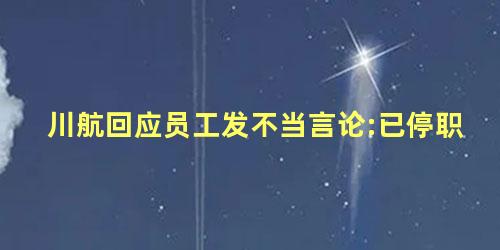 川航回应员工发不当言论:已停职