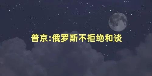 普京:俄罗斯不拒绝和谈