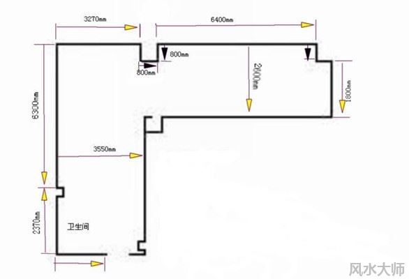 L型户型化解方法